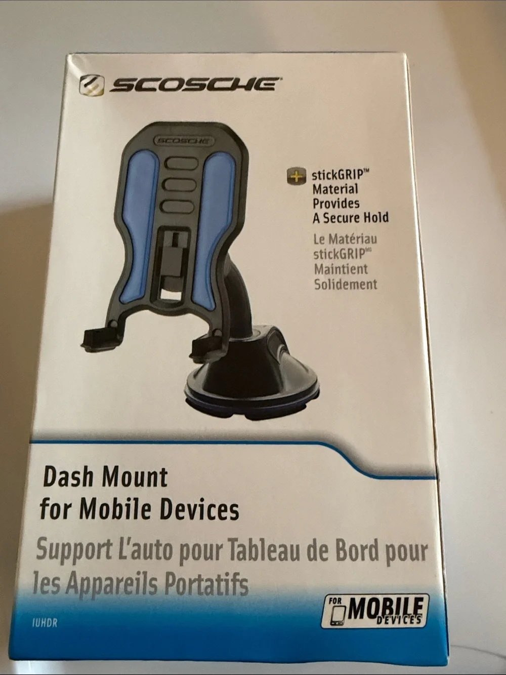 NIB Scosche Blue & Black Dash Mount for Mobile Devices